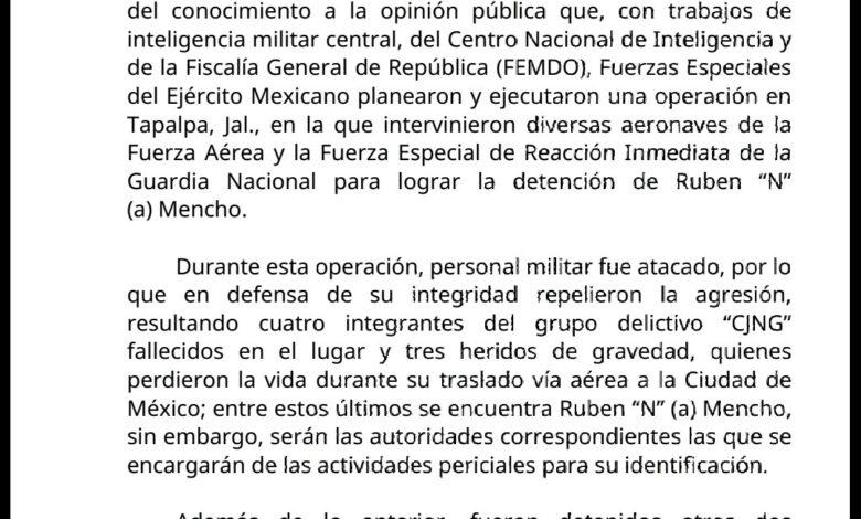 Photo of Comunicado de la Secretaría de la Defensa Nacional