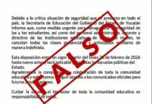 Photo of Autoridades desmienten suspensión de clases y piden atender solo información oficial
