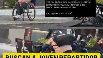 Photo of Repartidor en silla de ruedas conmueve en redes y llama la atención de Salinas Pliego