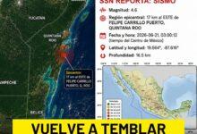 Photo of ¿Lo sentiste? Registran sismo de 4.4 en Quintana Roo