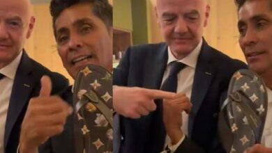 Photo of Las exclusivas sandalias que Infantino regaló a Jorge Campos valen miles de pesos