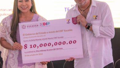 Photo of DIF Yucatán entrega 10 MDP al Teletón para atención del autismo