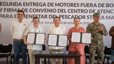 Photo of Entregan 99 motores a pescadores de Yucatán para reforzar su seguridad en altamar